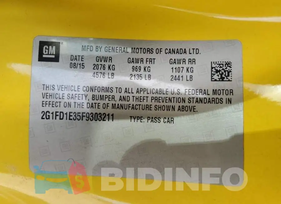 2G1FD1E35F9303211 Photo# 12