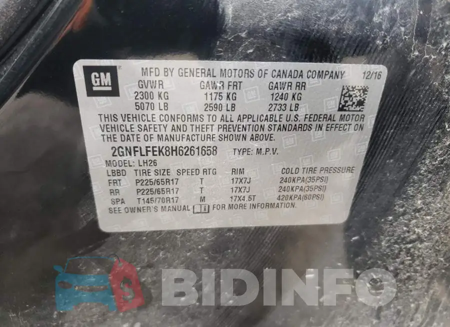2GNFLFEK8H6261658 Photo# 12