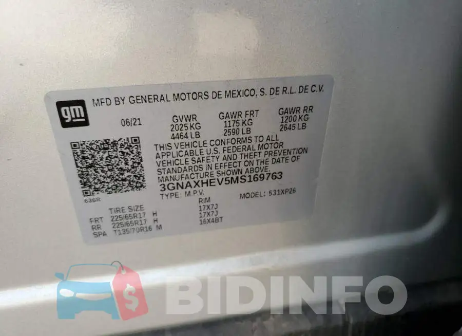 3GNAXHEV5MS169763 Photo# 13