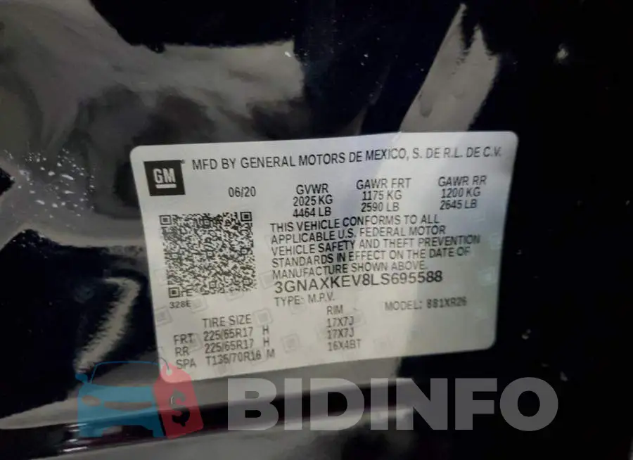 3GNAXKEV8LS695588 Photo# 13