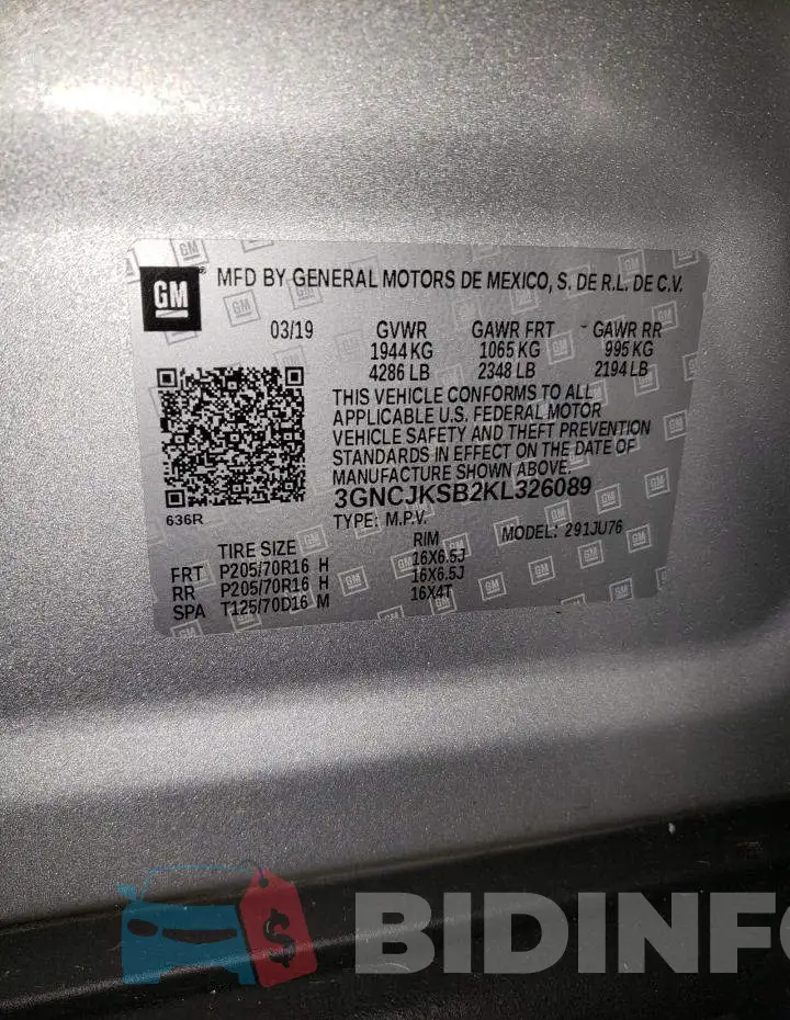 3GNCJKSB2KL326089 Photo# 13