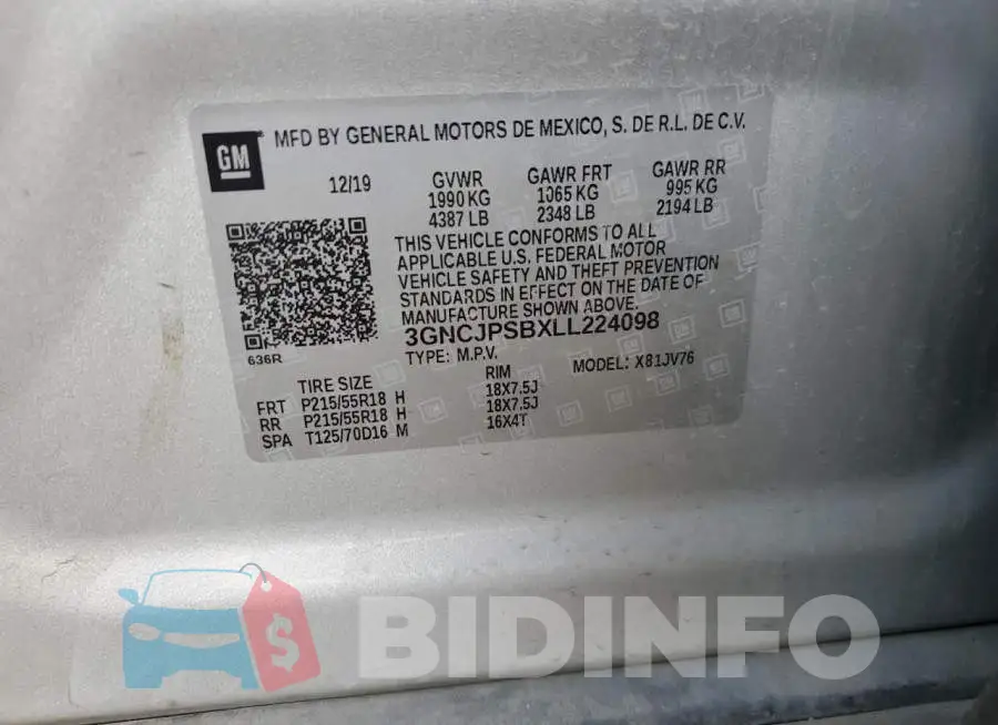 3GNCJPSBXLL224098 Photo# 13