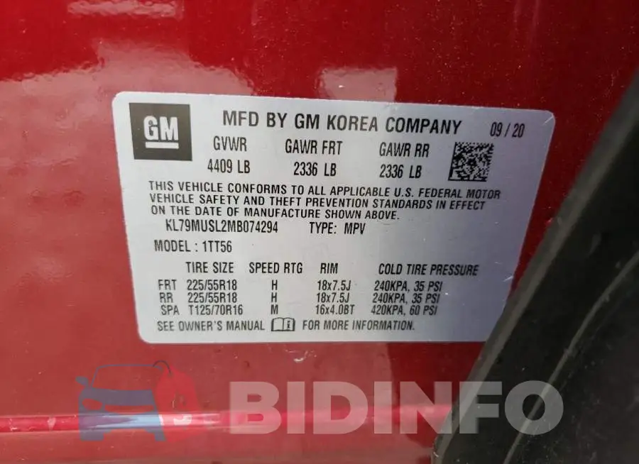 KL79MUSL2MB074294 Photo# 12