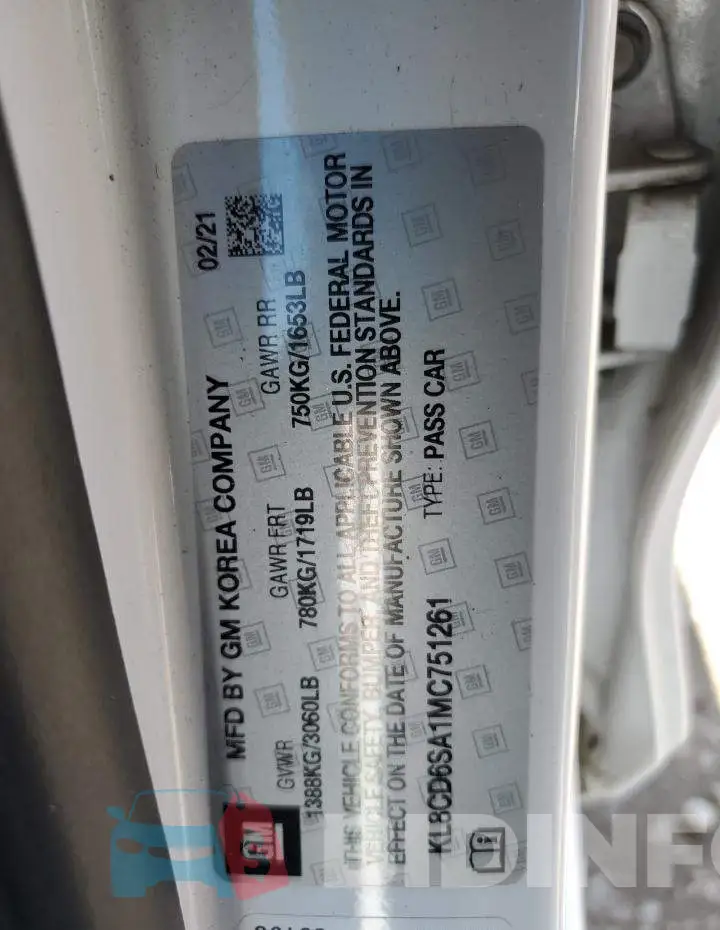 KL8CD6SA1MC751261 Photo# 12
