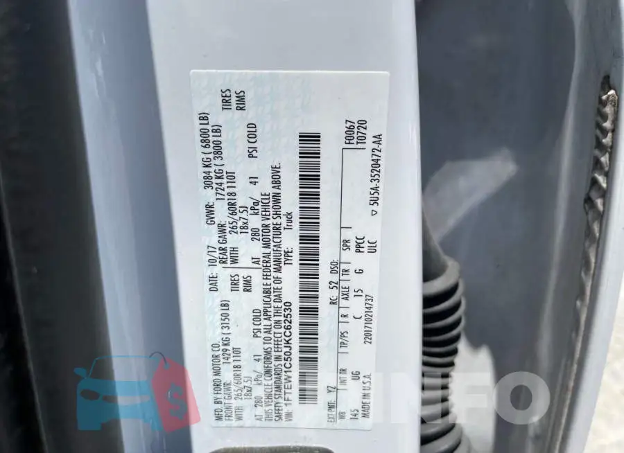 1FTEW1C50JKC62530 Photo# 10
