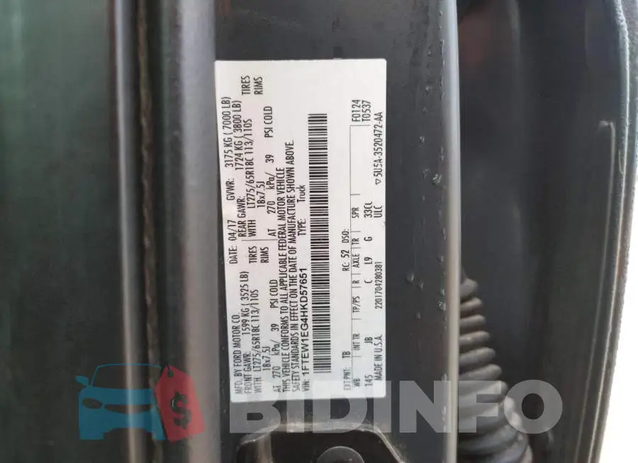 1FTEW1EG4HKD57651 Photo# 13