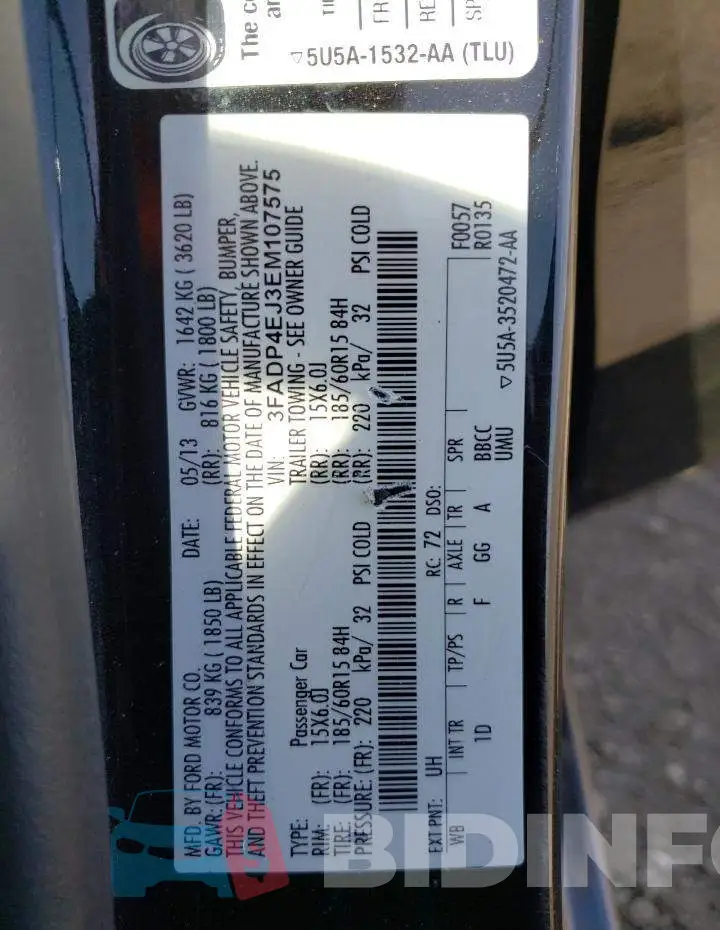 3FADP4EJ3EM107575 Photo# 12