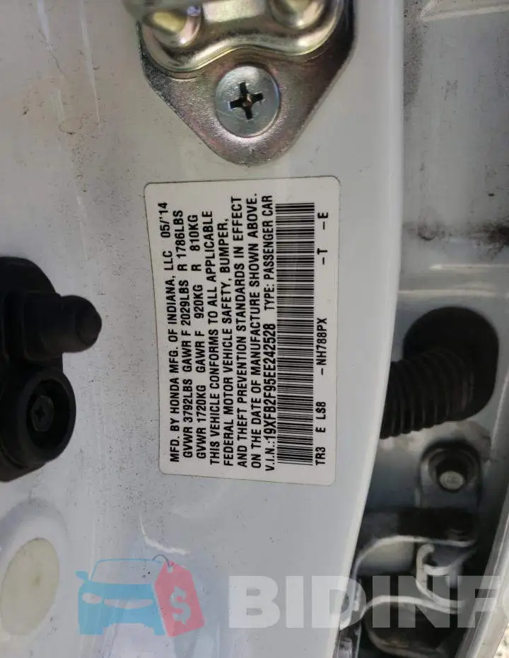 19XFB2F95EE242528 Photo# 12