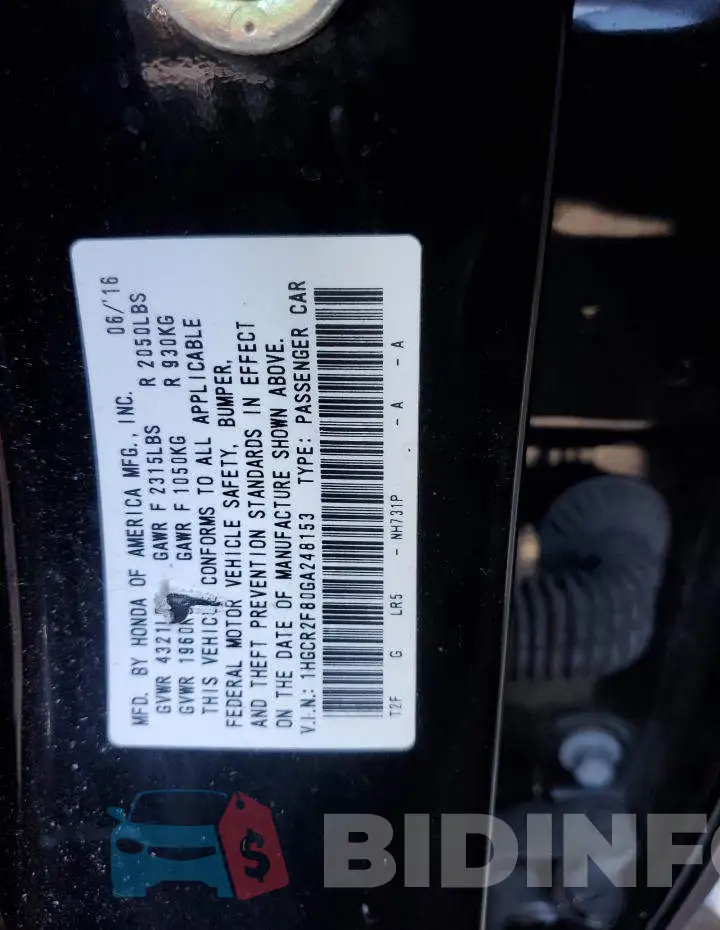 1HGCR2F80GA248153 Photo# 12