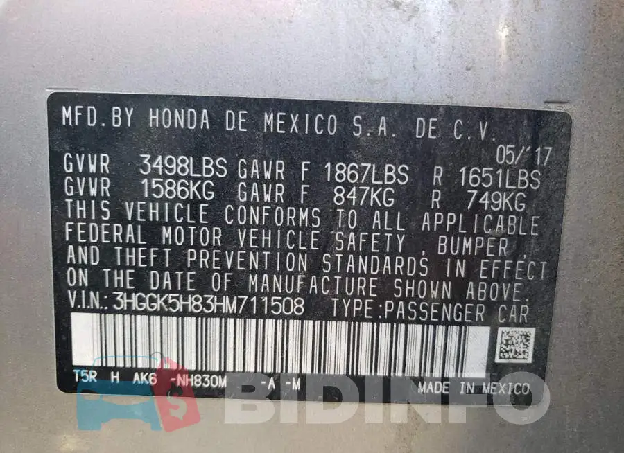 3HGGK5H83HM711508 Photo# 12