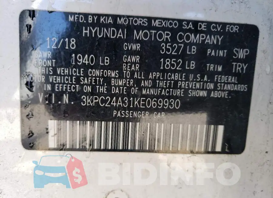 3KPC24A31KE069930 Photo# 13