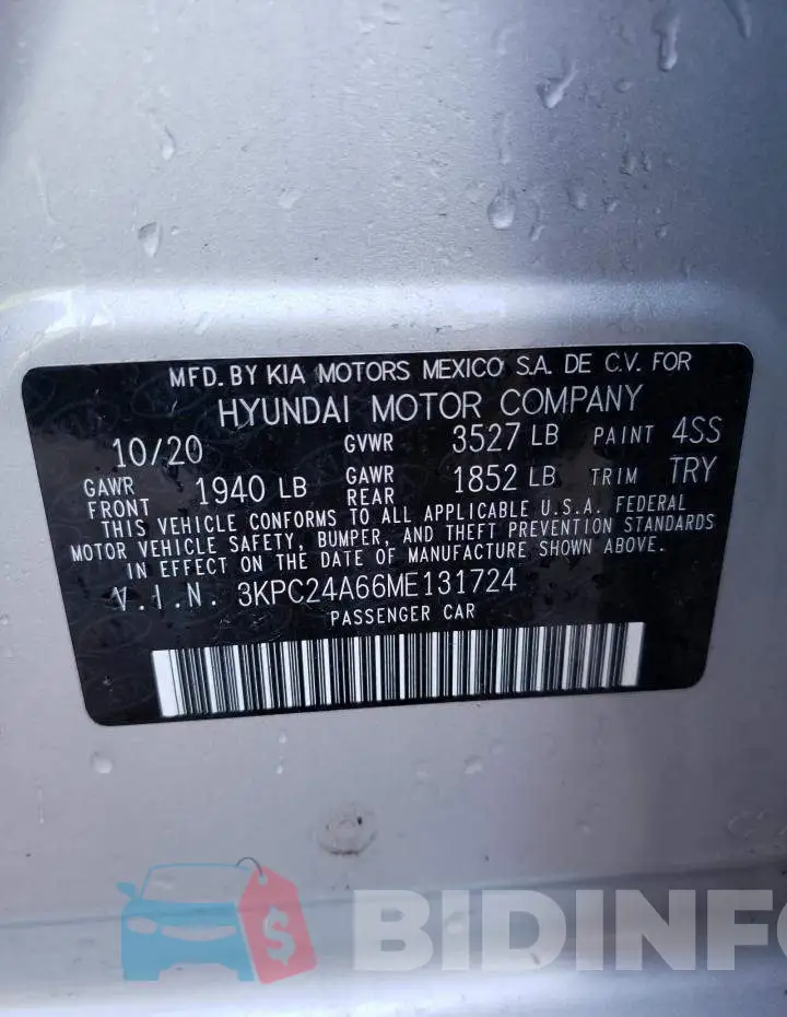 3KPC24A66ME131724 Photo# 12