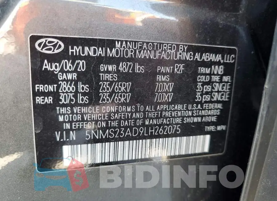 5NMS23AD9LH262075 Photo# 14