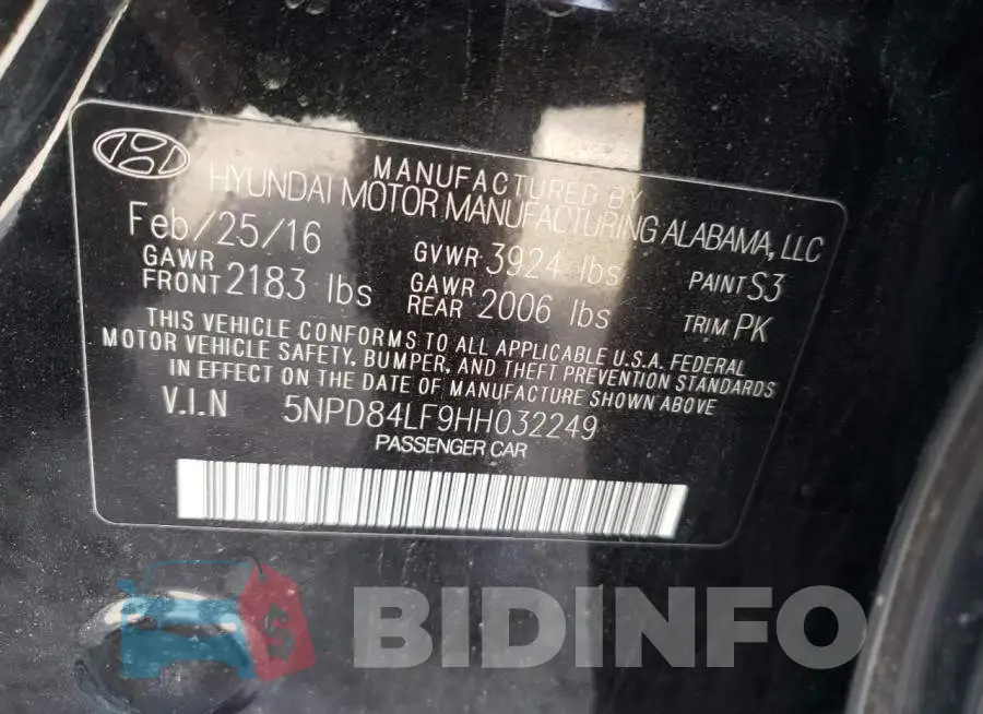 5NPD84LF9HH032249 Photo# 12