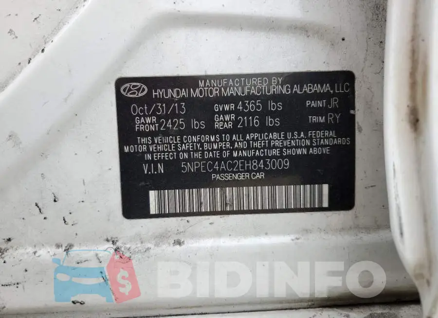 5NPEC4AC2EH843009 Photo# 12
