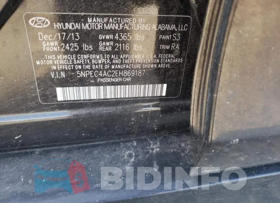 5NPEC4AC2EH869187 Photo# 12