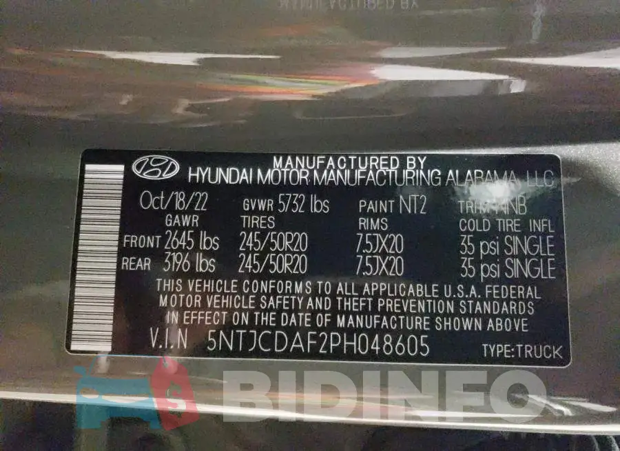 5NTJCDAF2PH048605 Photo# 12