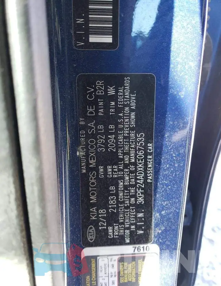 3KPF24ADXKE067535 Photo# 12