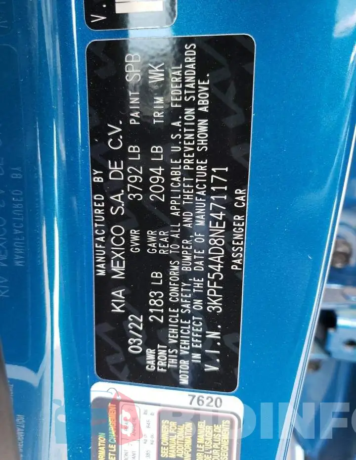 3KPF54AD8NE471171 Photo# 13