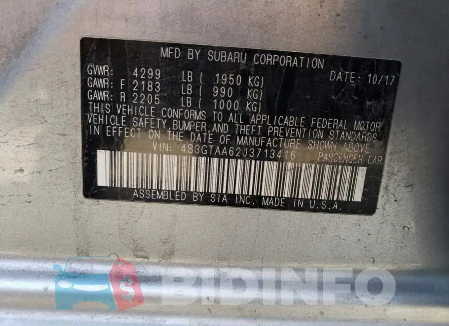4S3GTAA62J3713416 Photo# 12