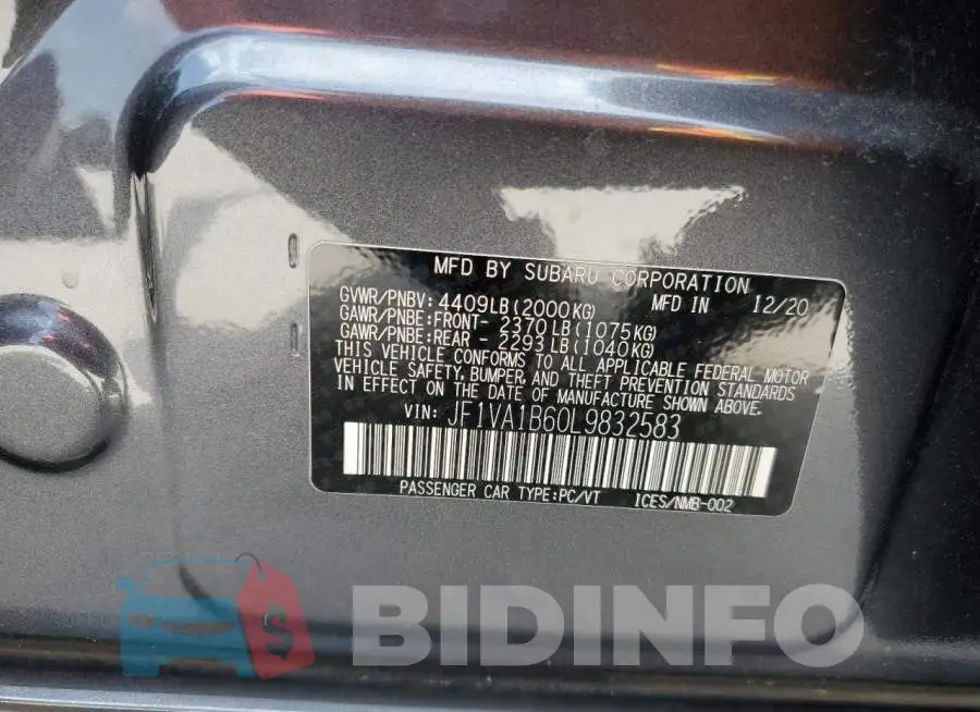 JF1VA1B60L9832583 Photo# 12