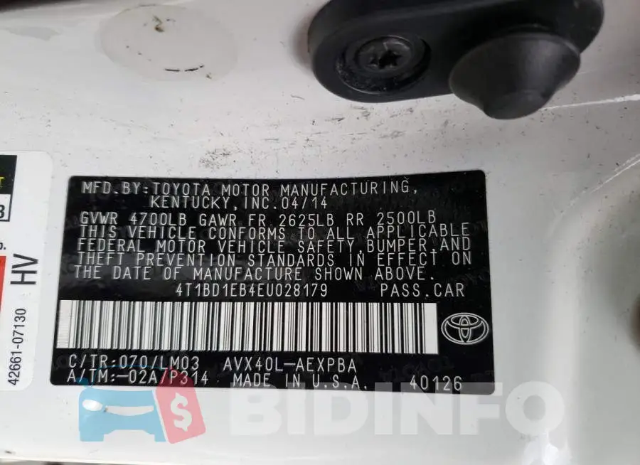 4T1BD1EB4EU028179 Photo# 12