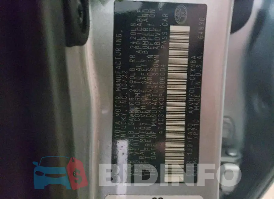 4T1C31AK0PU606004 Photo# 12