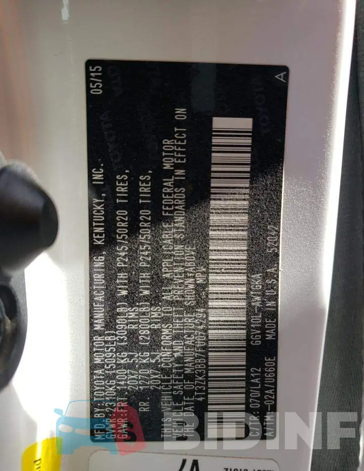 4T3ZK3BB7FU074294 Photo# 13
