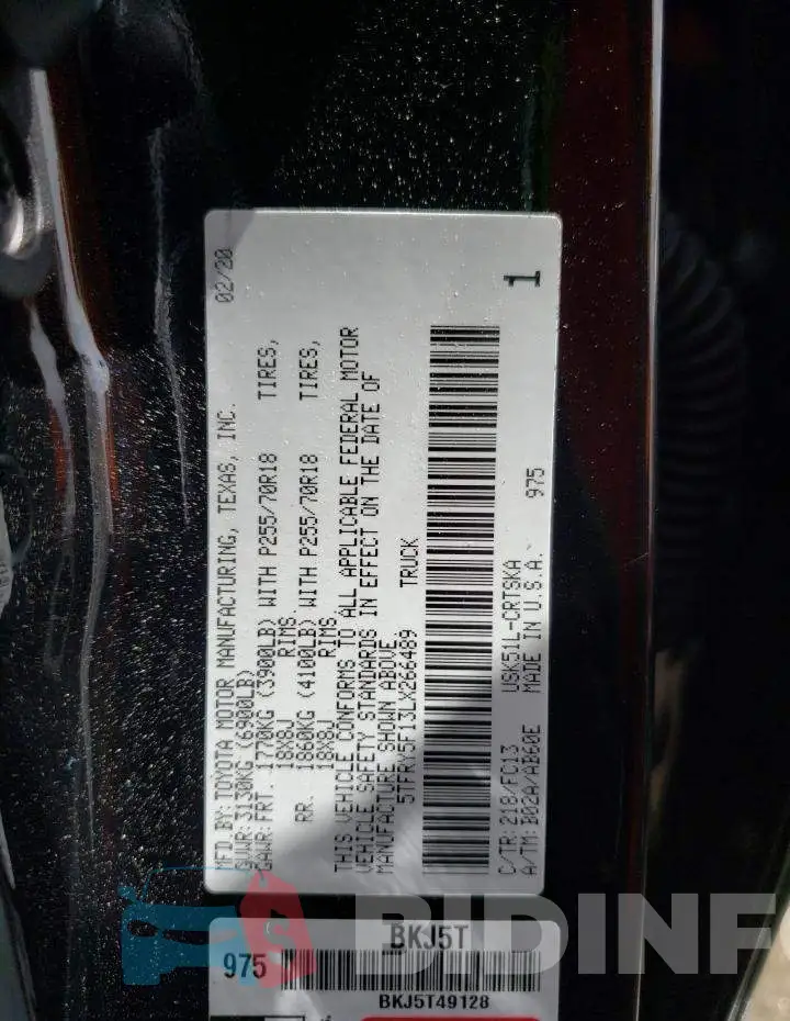 5TFRY5F13LX266489 Photo# 12
