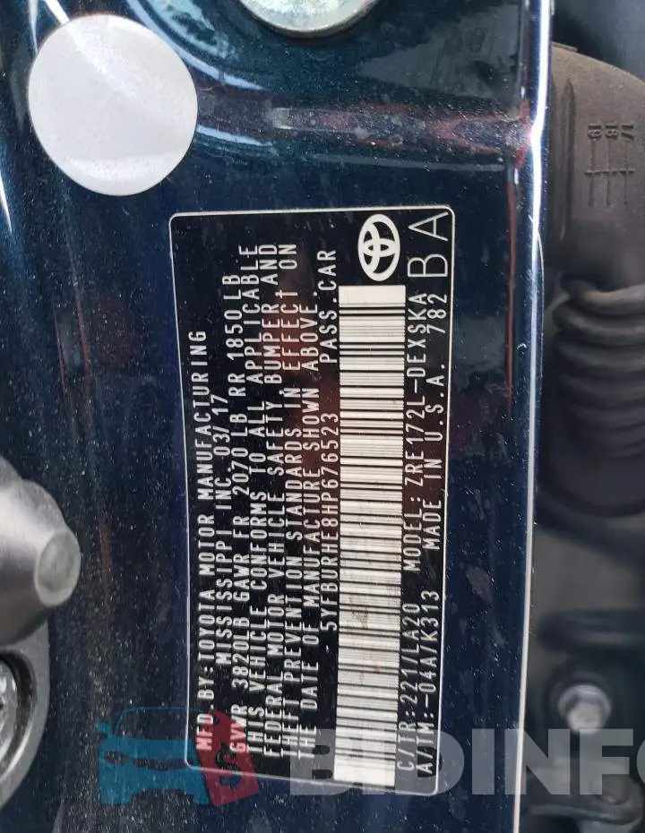 5YFBURHE8HP676523 Photo# 13