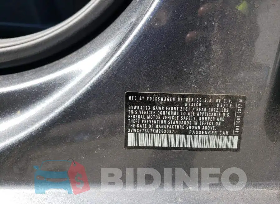 3VWC57BU7KM263087 Photo# 12