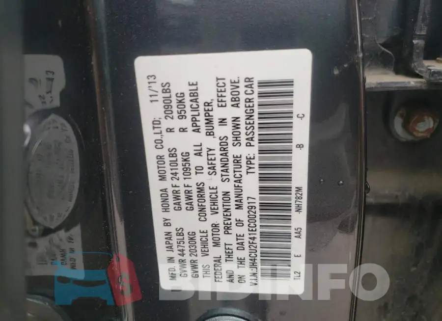 JH4CU2F41EC002917 Photo# 12