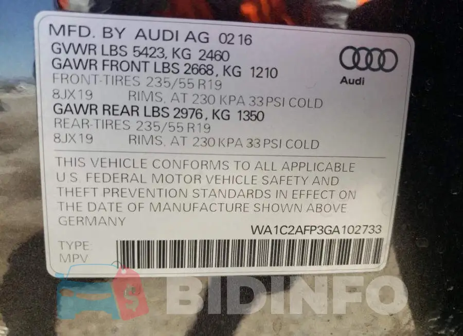 WA1C2AFP3GA102733 Photo# 13