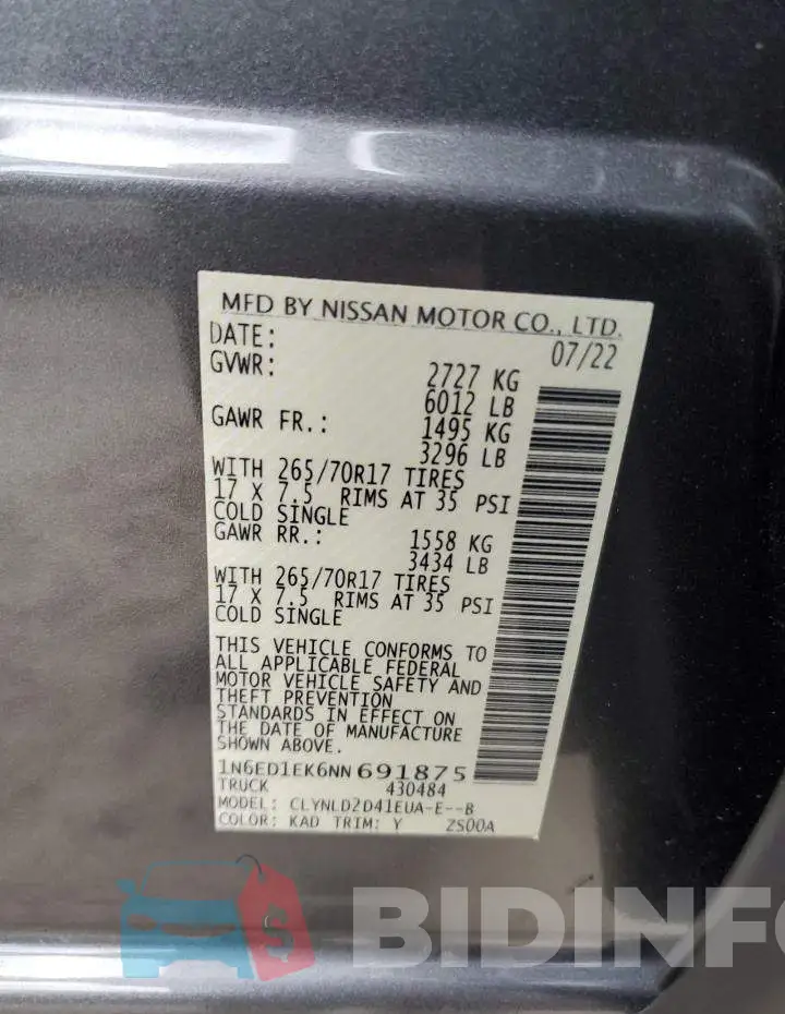 1N6ED1EK6NN691875 Photo# 12