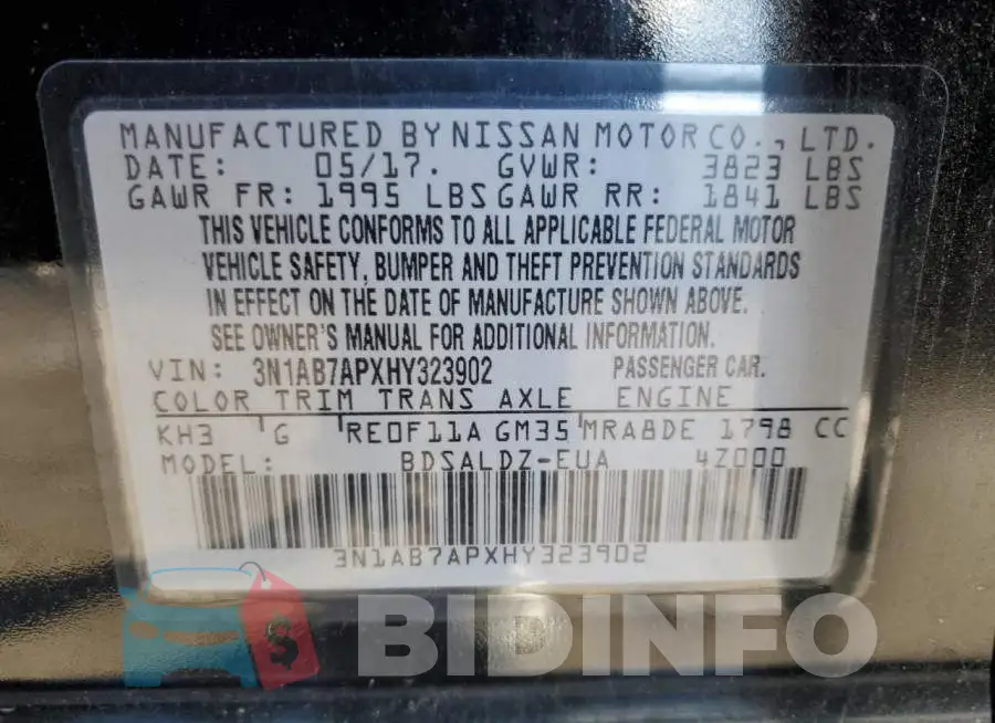 3N1AB7APXHY323902 Photo# 12