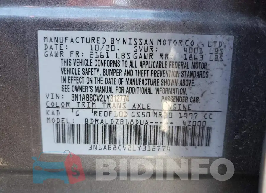 3N1AB8CV2LY312774 Photo# 12