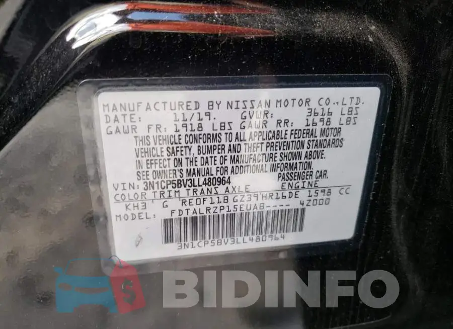 3N1CP5BV3LL480964 Photo# 12