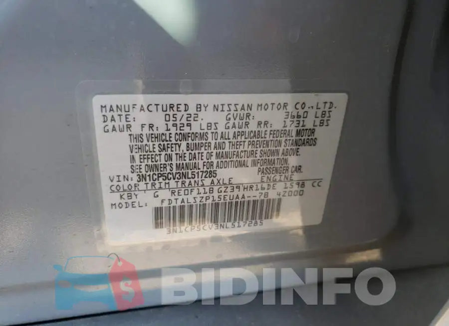 3N1CP5CV3NL517285 Photo# 13