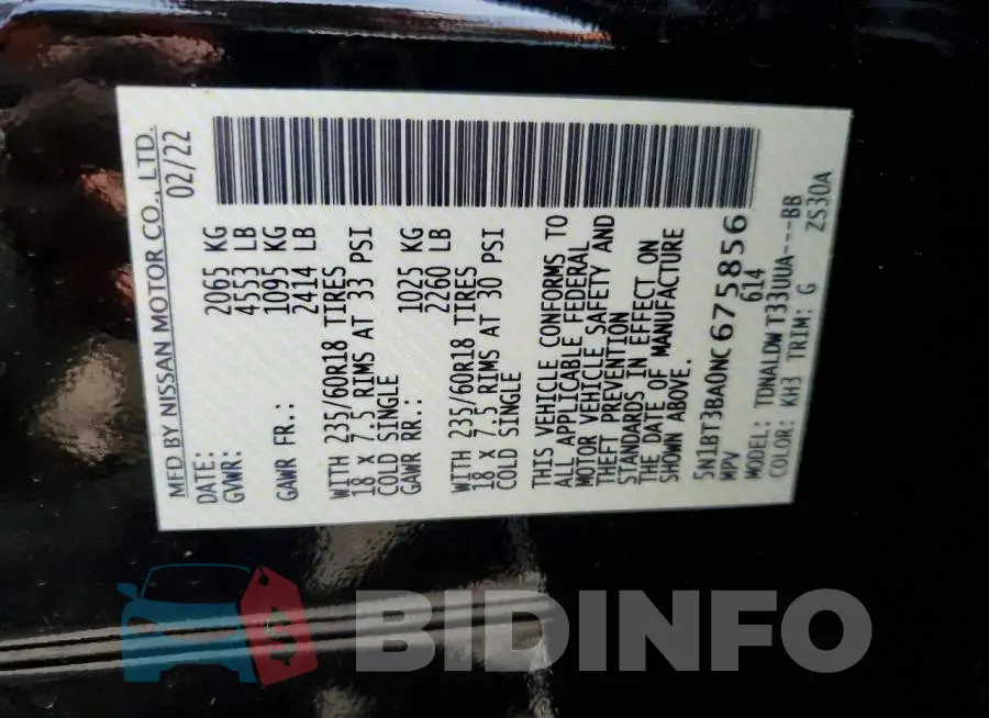 5N1BT3BA0NC675856 Photo# 14