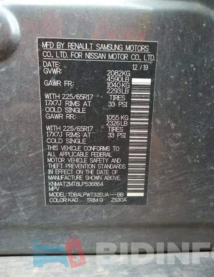 KNMAT2MT8LP536864 Photo# 12