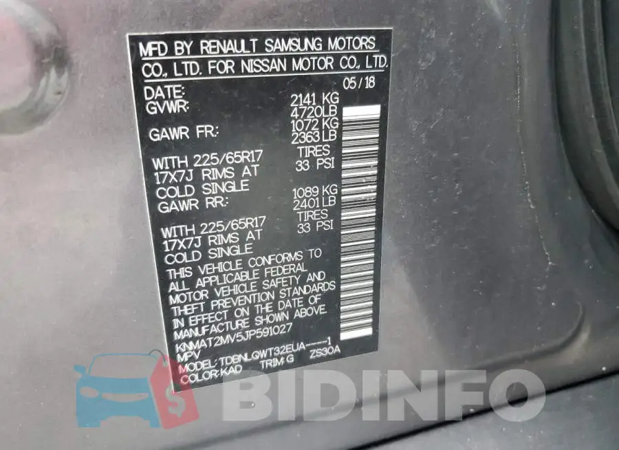 KNMAT2MV5JP591027 Photo# 12