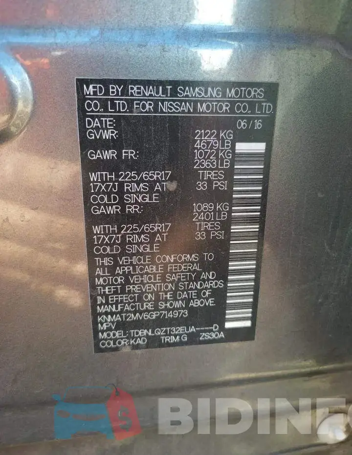 KNMAT2MV6GP714973 Photo# 12