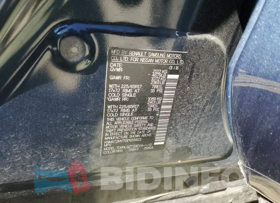 KNMAT2MV7GP655822 Photo# 12