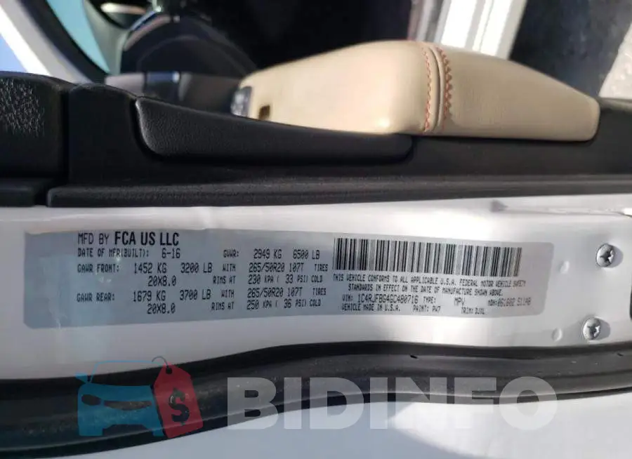 1C4RJFBG4GC480716 Photo# 13