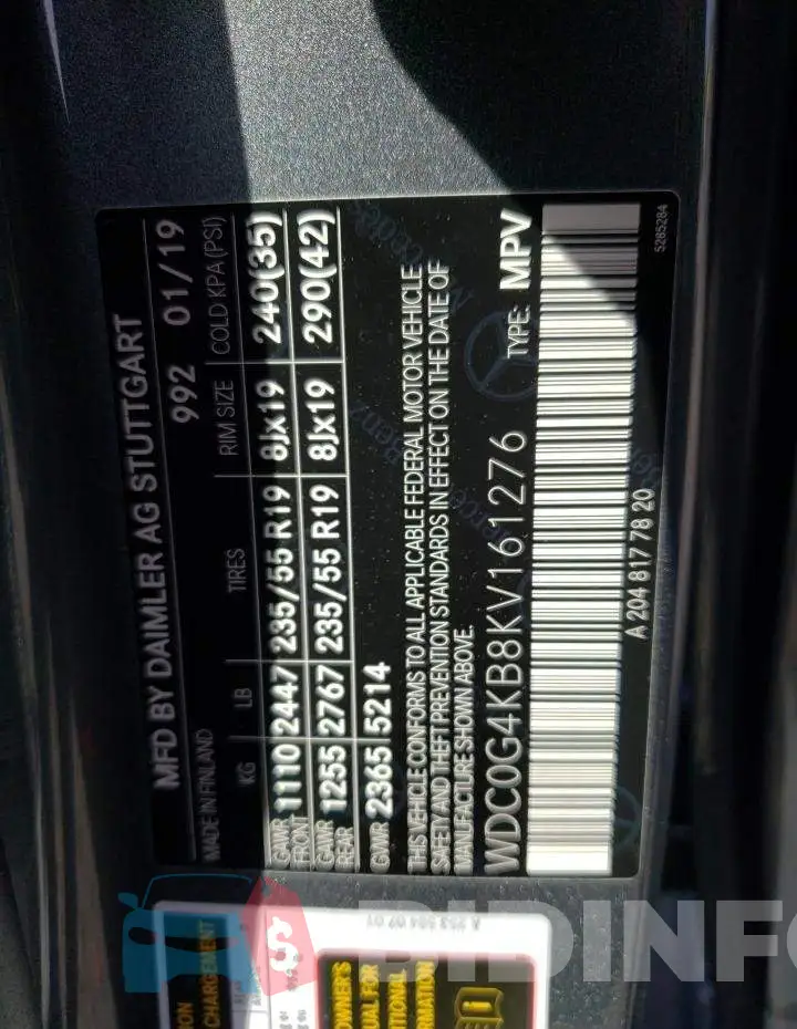 WDC0G4KB8KV161276 Photo# 13