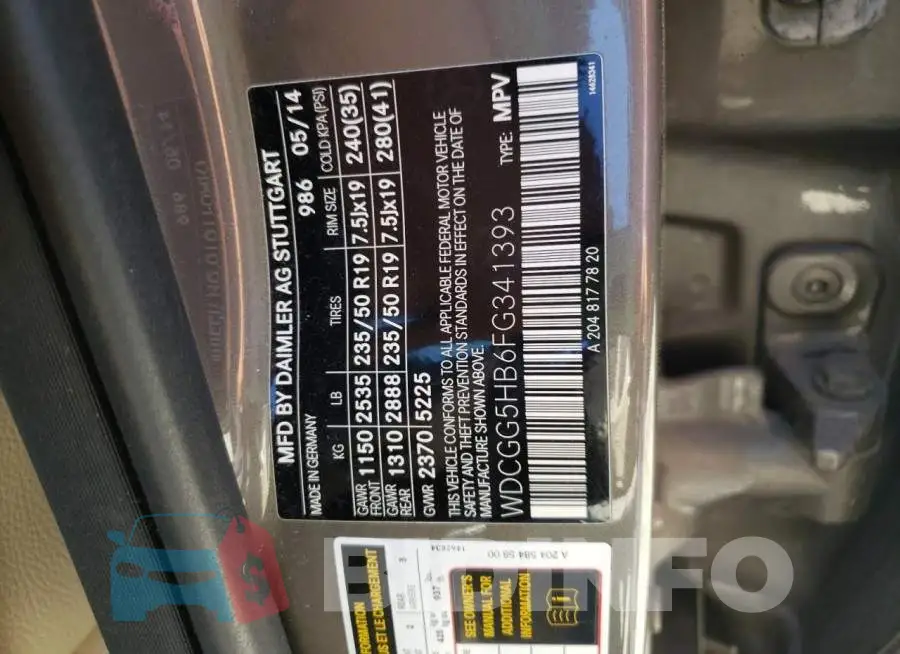 WDCGG5HB6FG341393 Photo# 13