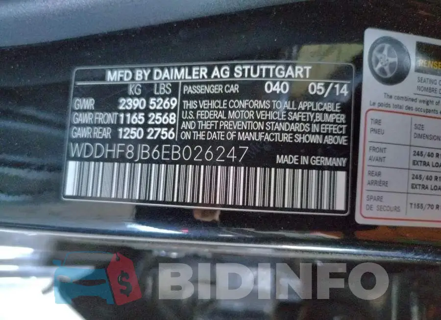 WDDHF8JB6EB026247 Photo# 12