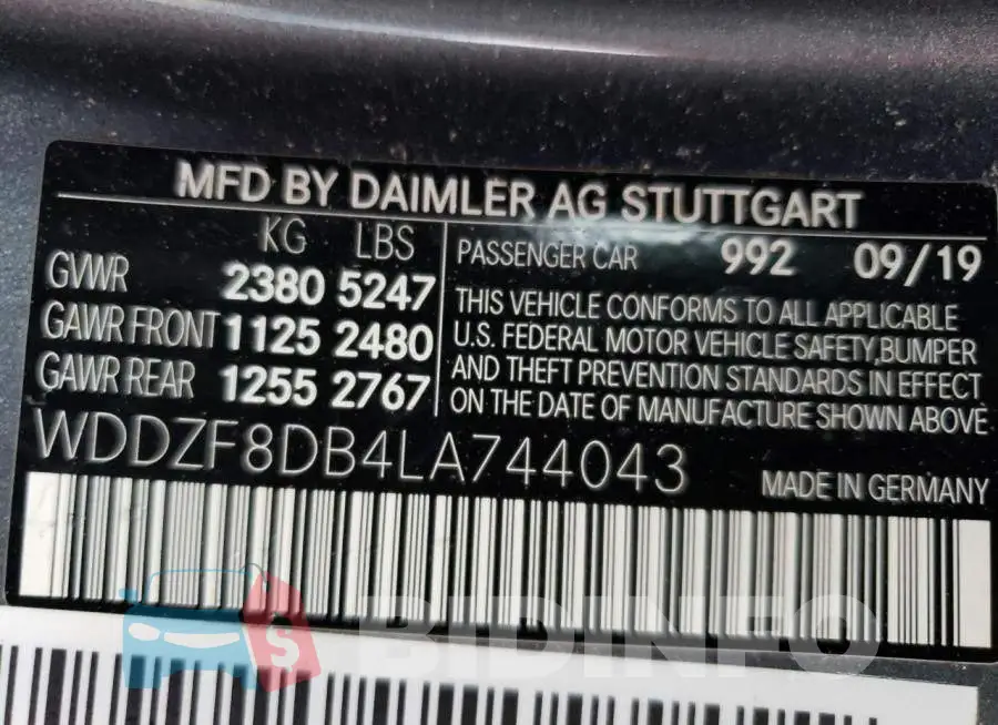 WDDZF8DB4LA744043 Photo# 13