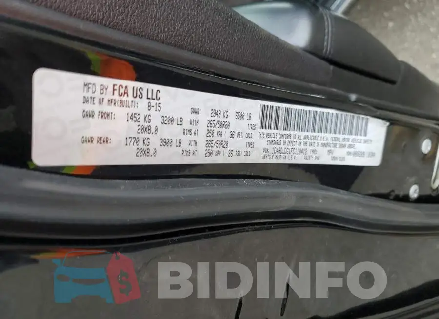 1C4RDJDG1FC110412 Photo# 12