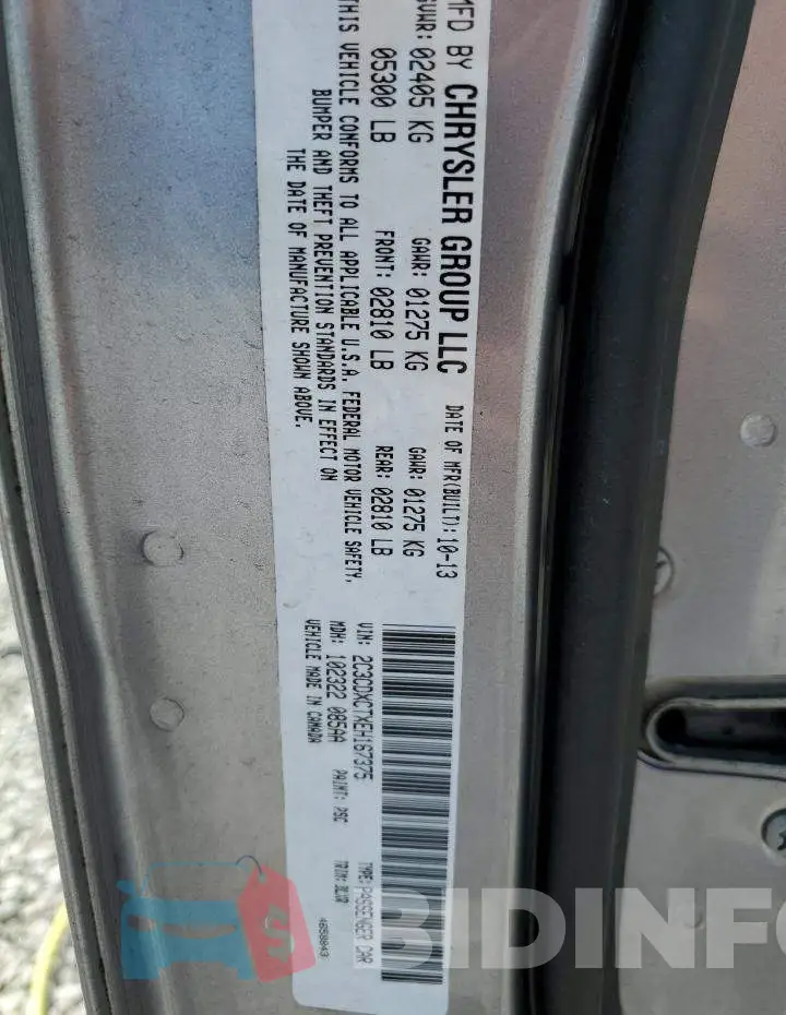 2C3CDXCTXEH167375 Photo# 12